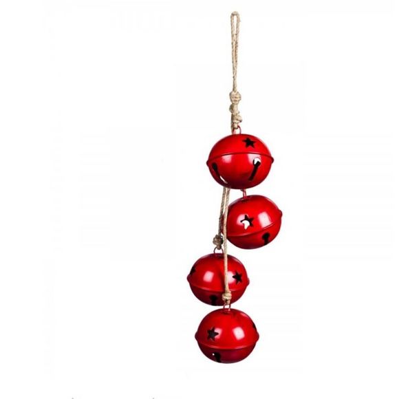 No Brand Other - 33"H Oversized Red Jingle Believe Bell Chime